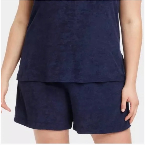 A New Day Mid Rise Terry Cloth Sleepwear Pajama Shorts - Picture 1 of 3